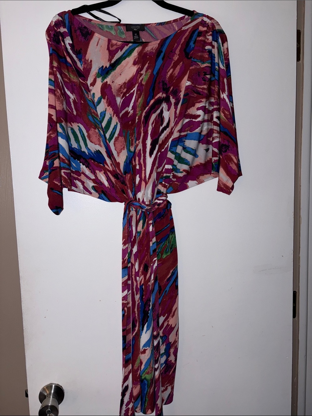 Suzi Chin Multicolor Abstract Print Midi Dress